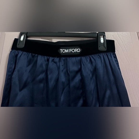 Tom Ford Silk Pyjama Pant In Midnight Blue - Picture 4 of 9